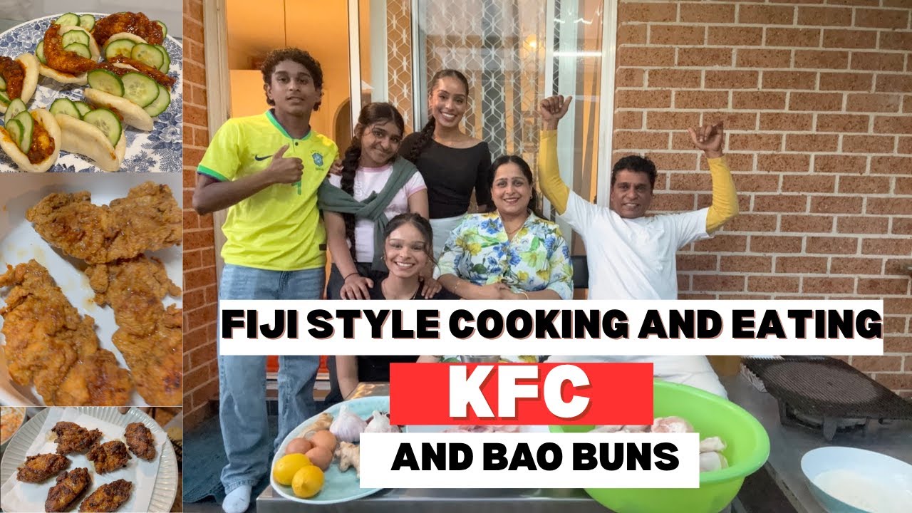 Готовим и едим в стиле Фиджи: KFC и булочки бао! С томатным чатни и салатом