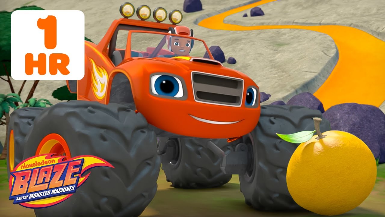 1 HOUR of Blaze SMASHING Fruits, Giant Snowballs, and More! 🍊 w/ AJ | Blaze and the Monster Machines