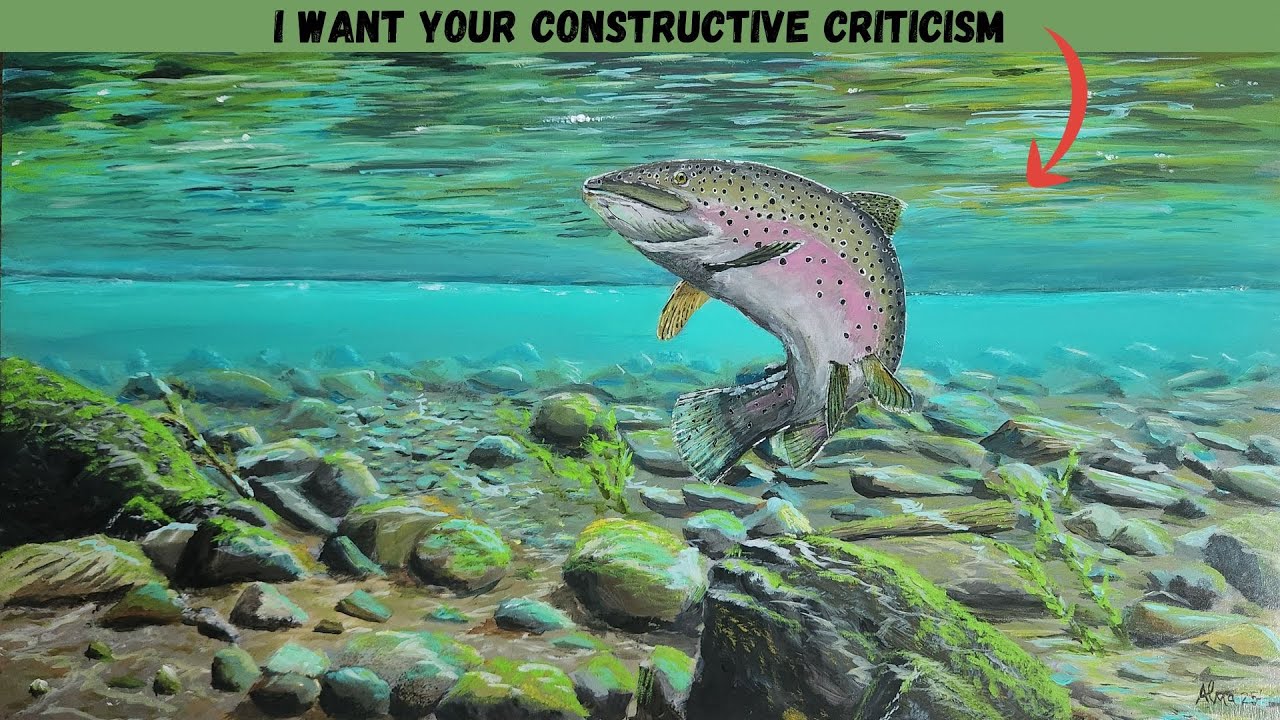 Painting a Rainbow Trout in Acrylic