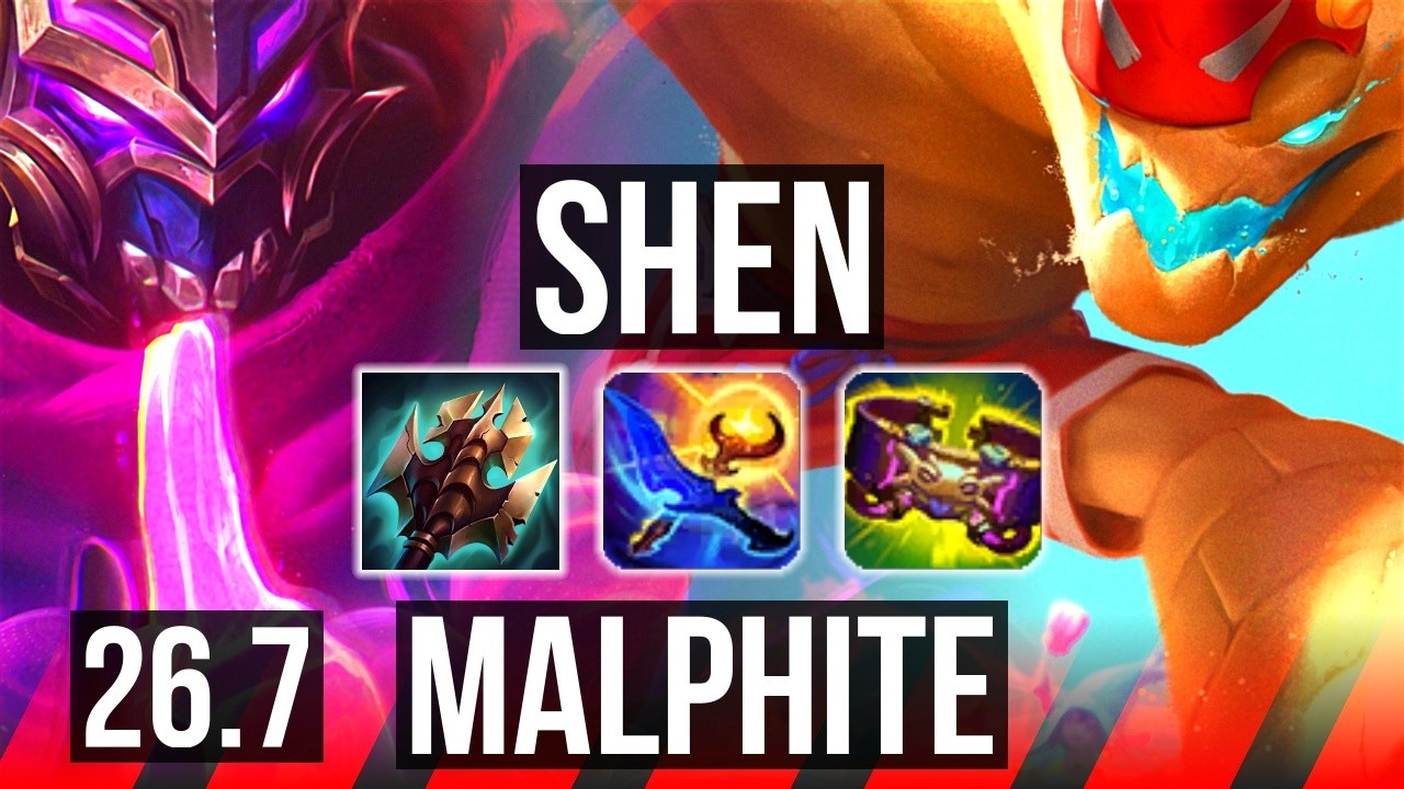 SHEN vs MALPHITE (TOP) | 38K damage, Good KDA: 14/2/12 | JP Challenger | 26.7