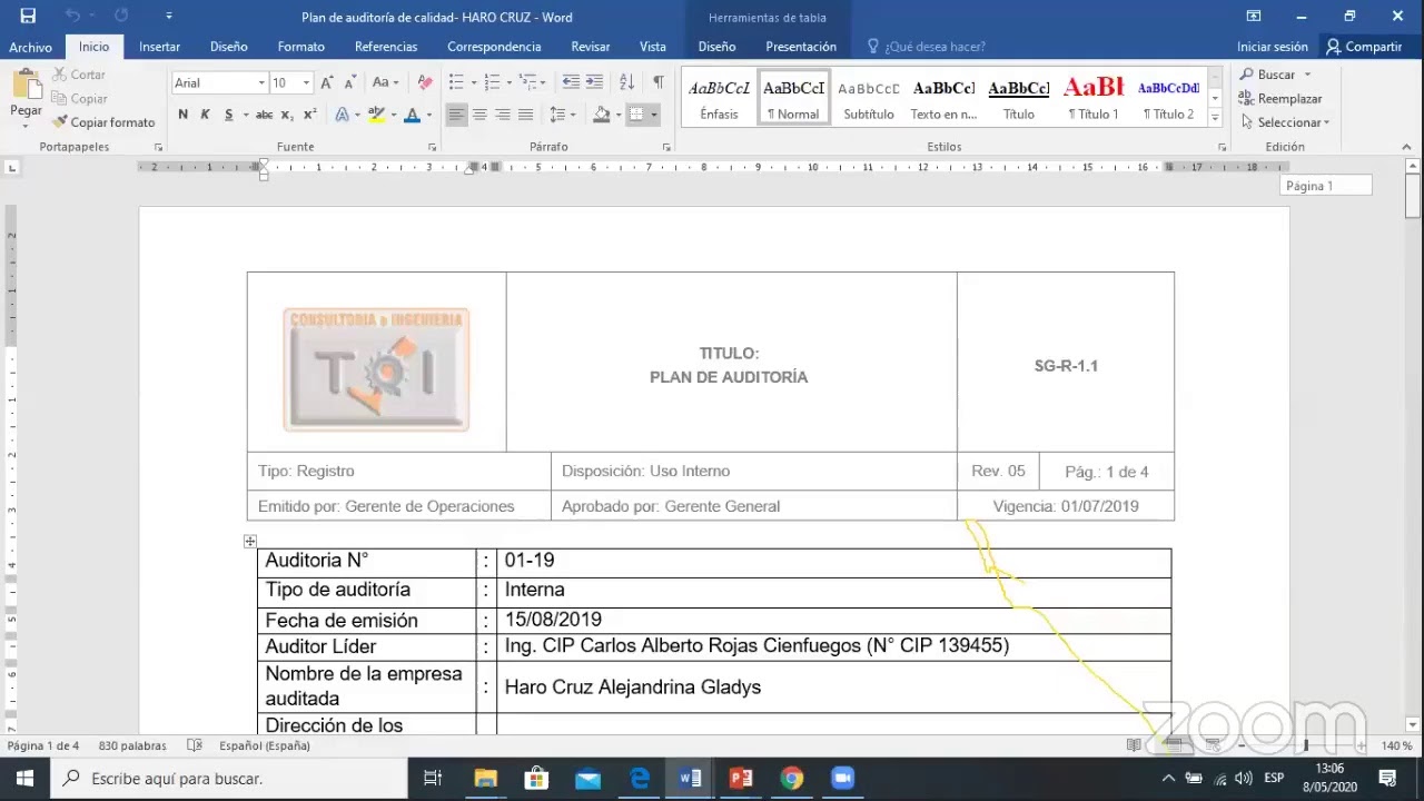 Curso de Formacion de Auditor