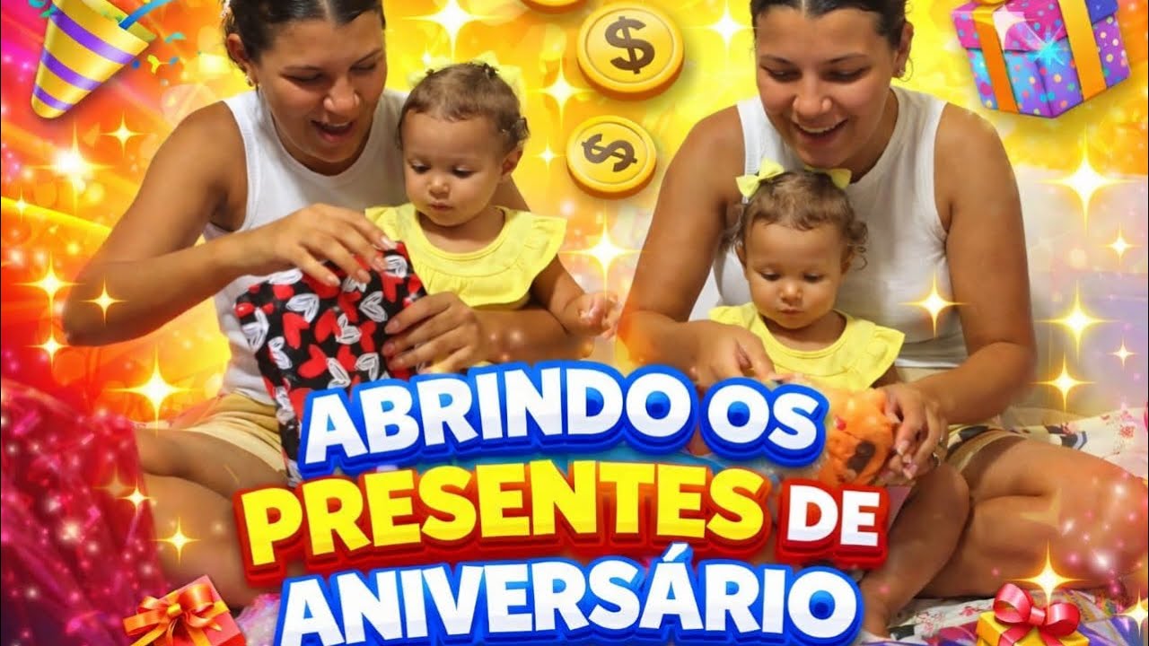 Abrindo os presente da festa de Yarin 🎉🎁🎁🎁😍