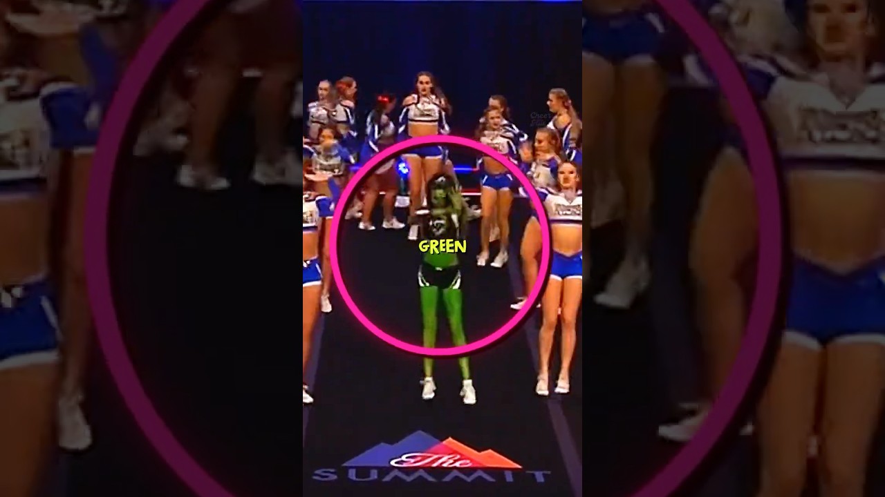 GREEN Cheerleader!💚 #cheer #cheerleading #cheercompetition #cheerleader #performancecheer