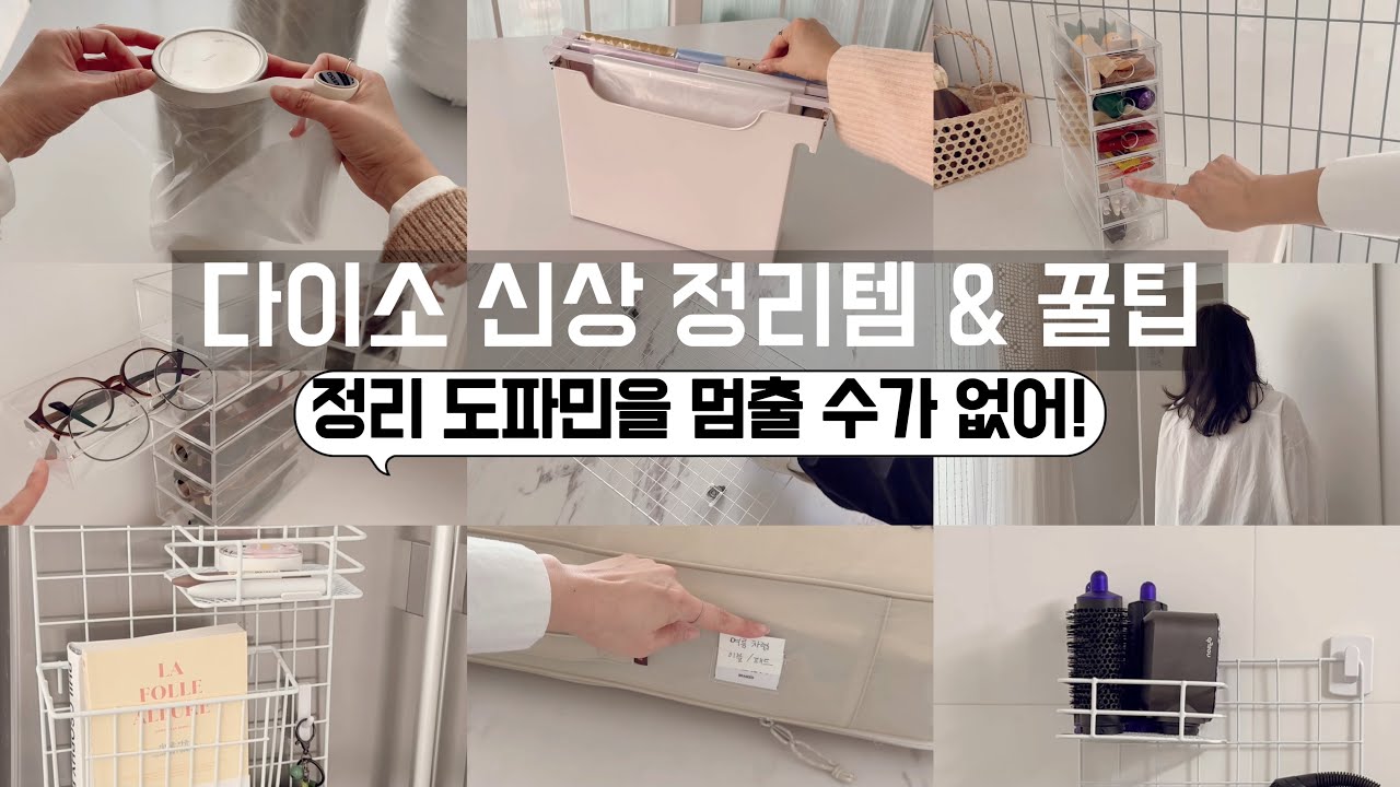 [다이소 정리편] 어쩌죠? 신상 도파민을 멈출 수가 없어! 봄맞이 정리 하셔야죠? 보이면 무조건 사야할 신상 정리템으로 요리조리 집안정리/수납정리/미니멀라이프/단정한 정리정돈 꿀팁