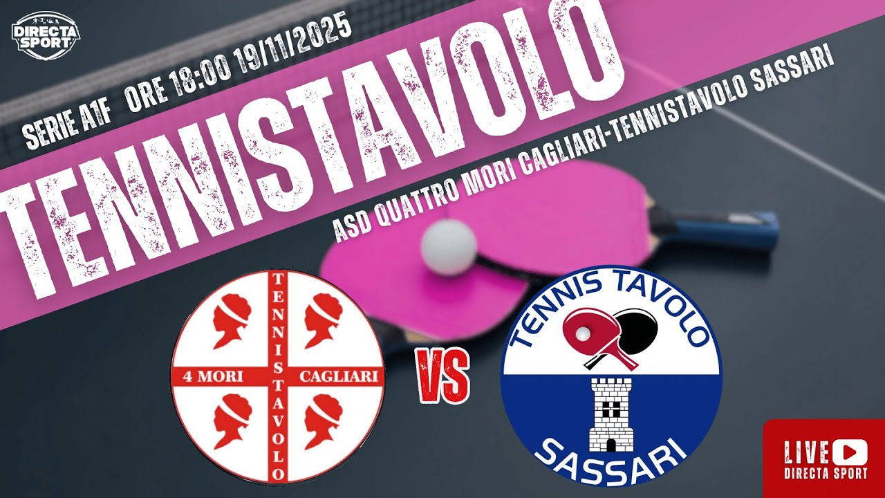 Tennistavolo A1F - Asd Quattro Mori Cagliari-Tennistavolo Sassari (3-1)