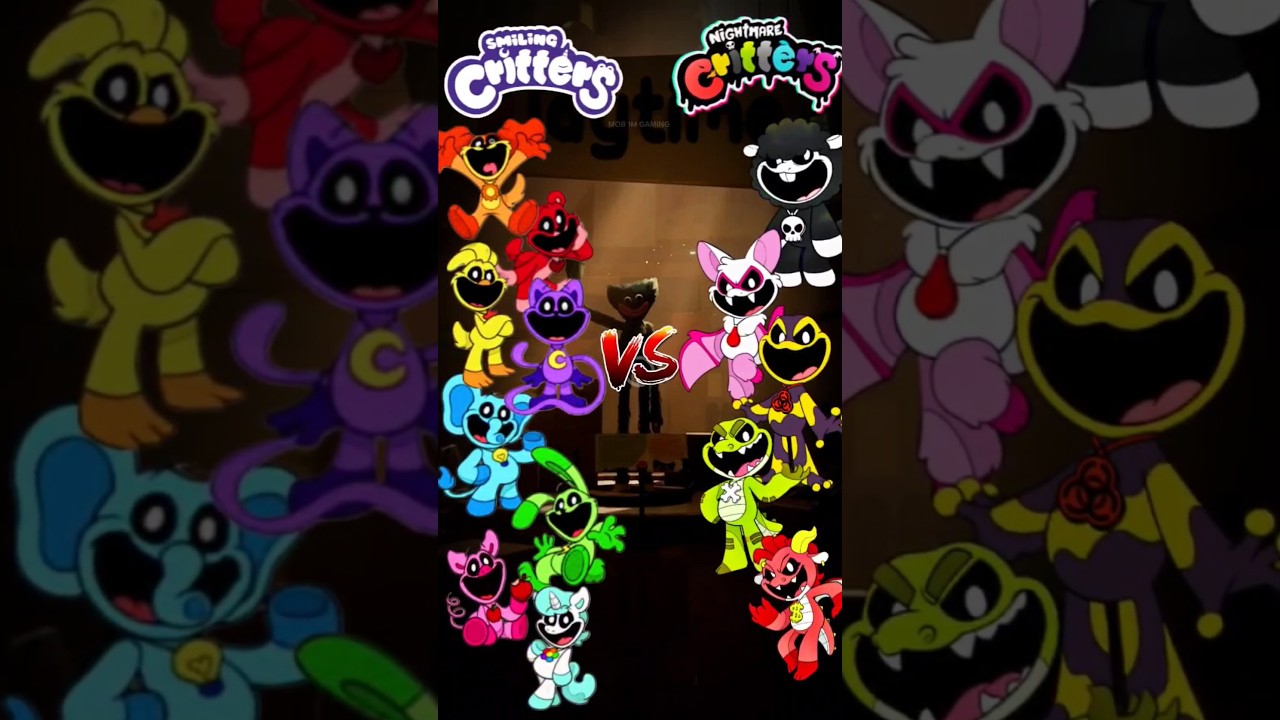Nightmare Critters vs Smiling Critters | Poppy Playtime Chapter 4 #poppy4 #catnap #shorts