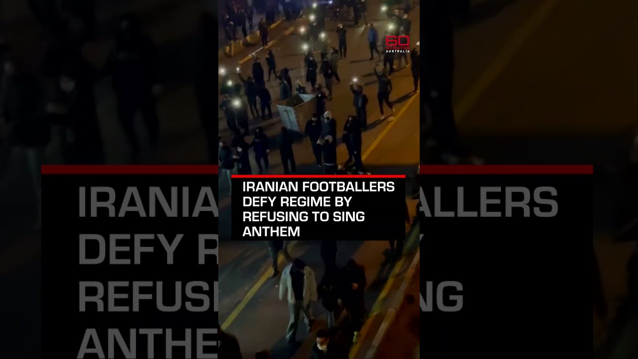 Iranian footballers defy regime by refusing to sing anthem | 60 Minutes Australia
