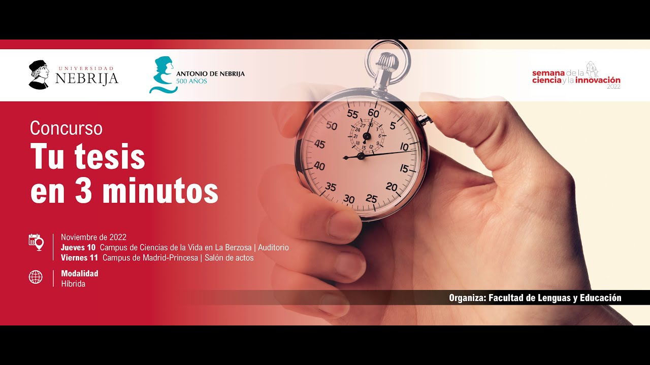 Concurso. Tu tesis en 3 minutos.
