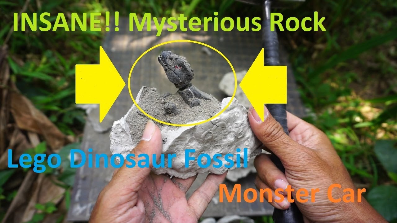 😱 INSANE!! Cracking Open a Mysterious Rock Reveals Dinosaur Fossil, Monster Car & Racing Car!