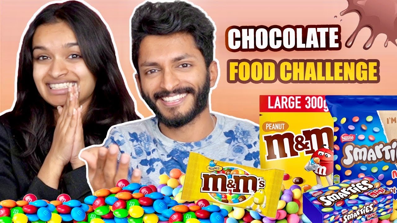 CHOCOLATE FOOD CHALLENGE | M&M'S AND SMARTIES CHALLENGE 🍫 | AIYAI NANGI | CRAZY SIBLINGS | SL TRISH