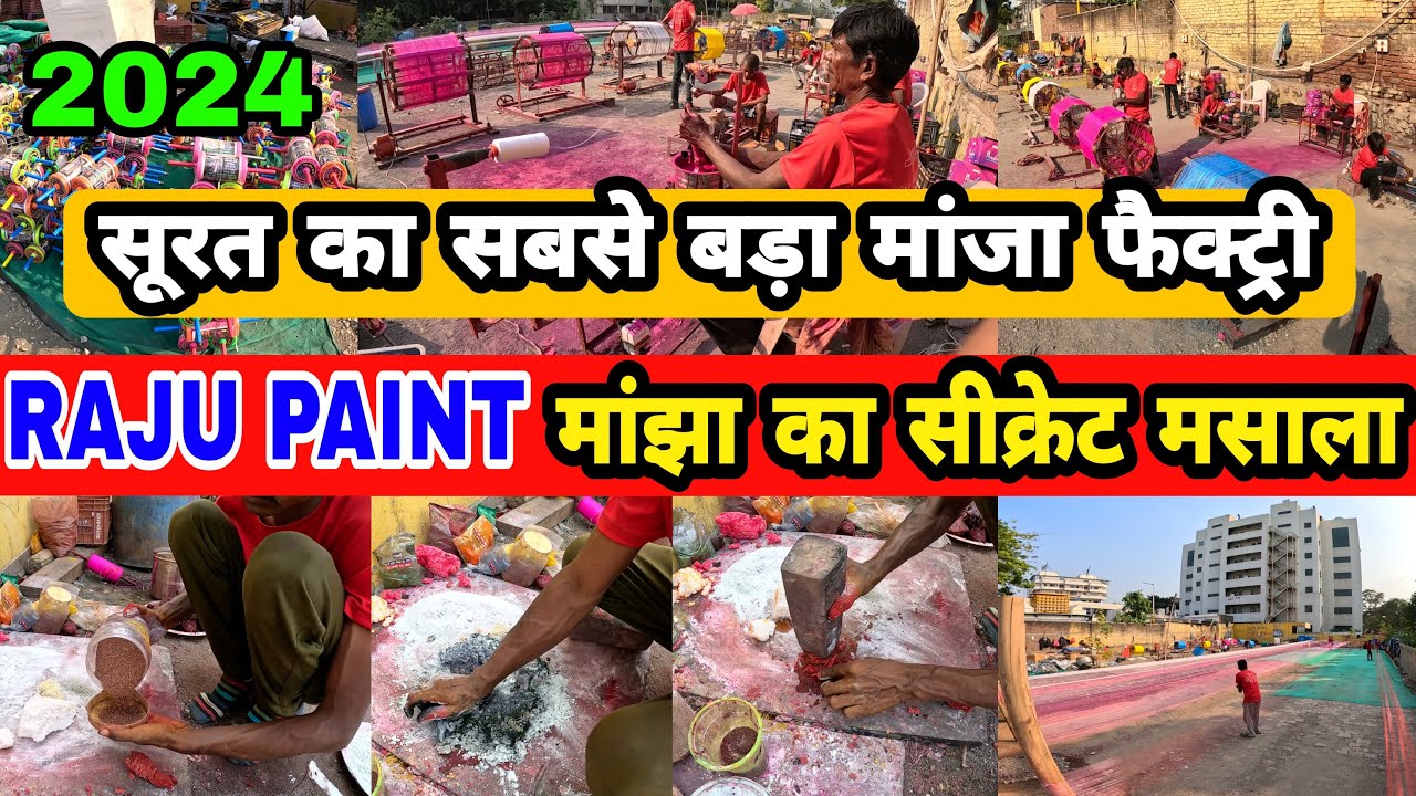 Best Manja 2024 | Raju Paint Manja Surat | Surat Manja Market | Kite Market 2024 |