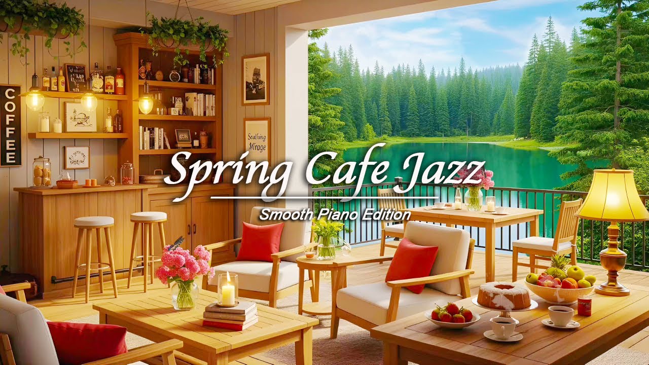 Lakeside Forest Cafe ☕ Relaxing Piano Music for Deep Sleep, Study & Stress Relief