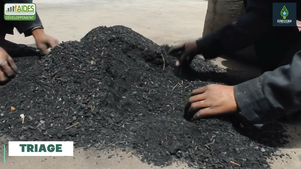 Processus de fabrication de charbons écologiques par ERECOM - Projet TWENex - Madagascar