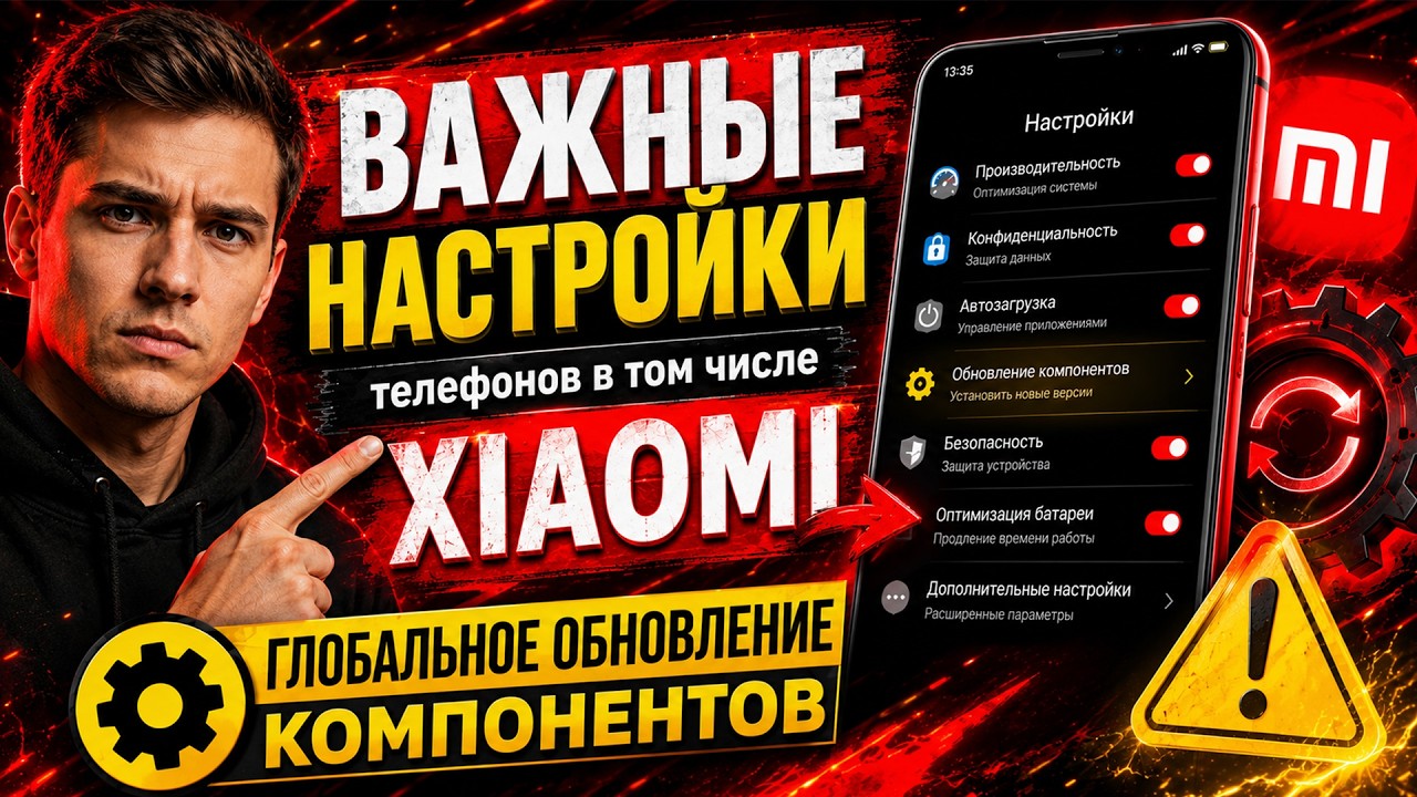 ВАЖНЫЕ НАСТРОЙКИ телефонов в том числе XIAOMI ГЛОБАЛЬНОЕ ОБНОВЛЕНИЕ КОМПОНЕНТОВ