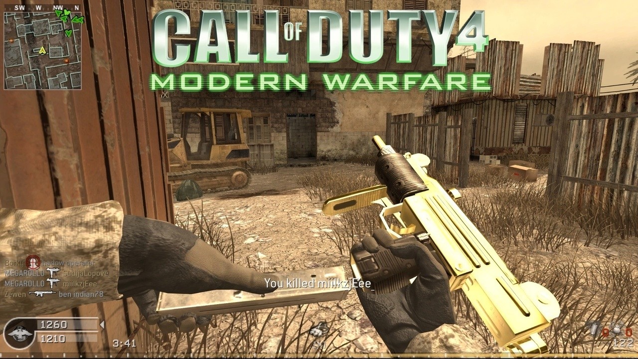 Mini-Uzi on Backlot | Call of Duty 4: Modern Warfare Multiplayer Gameplay