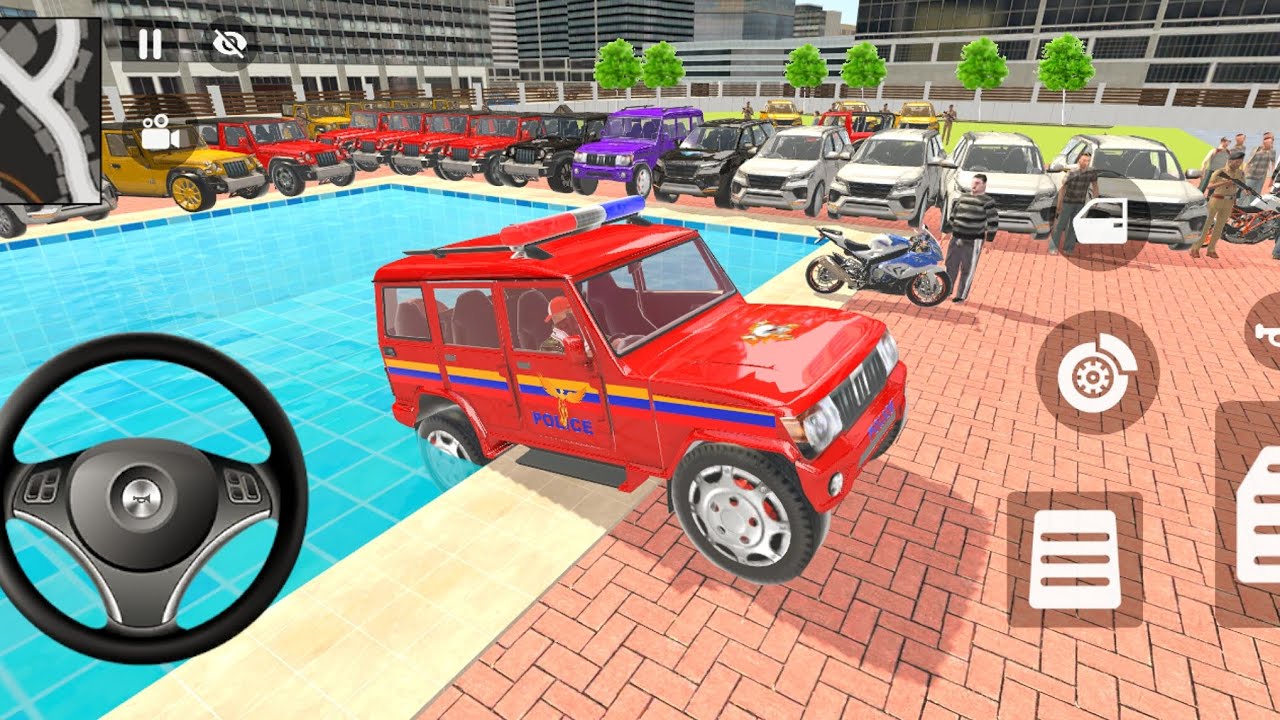 🤩Indian Theft Auto: Franklin Order In Indian🖤 Black Thar And Fortuner😱 drives A New Police SUV Game🎮