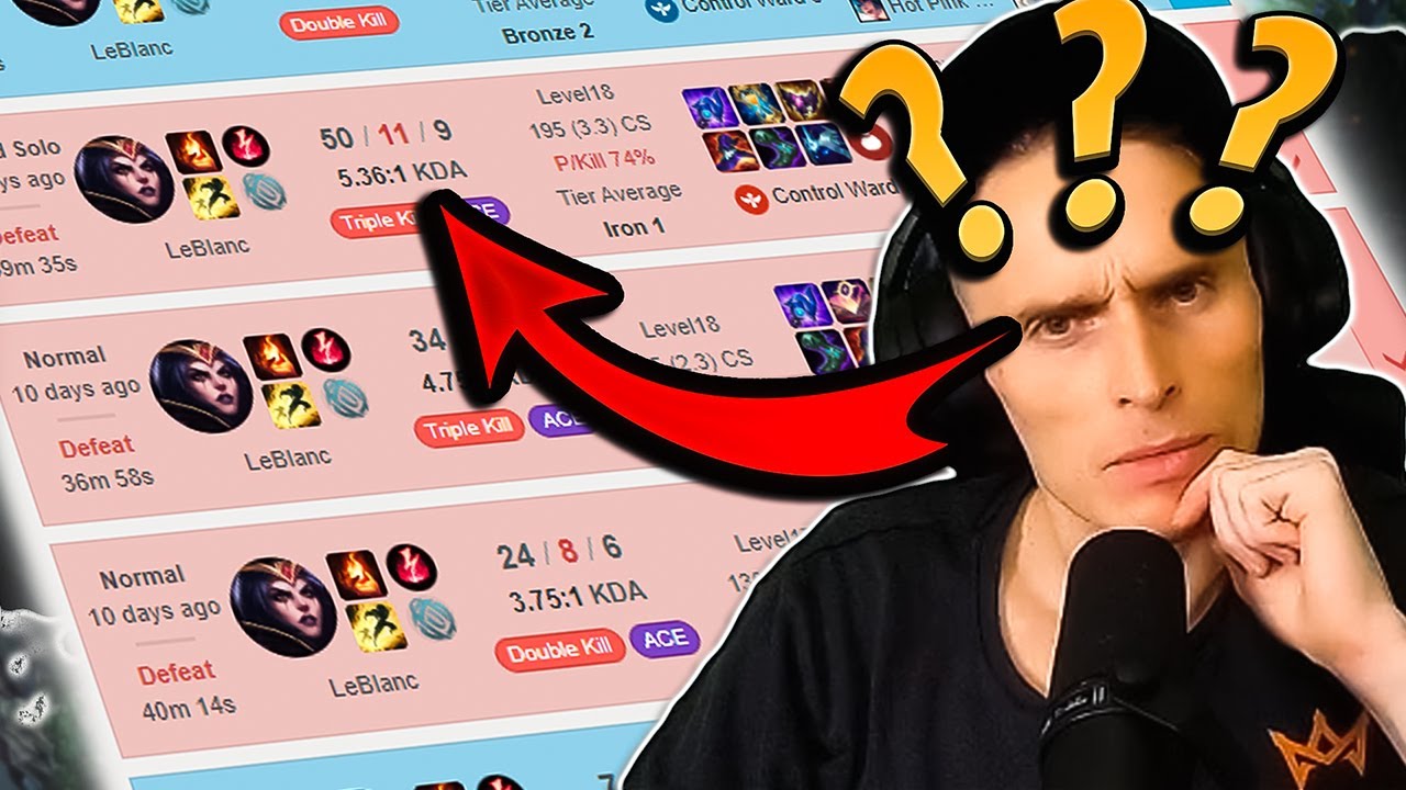this students match history made zero sense.....is he boosted? [Challenger Coaching Mid]