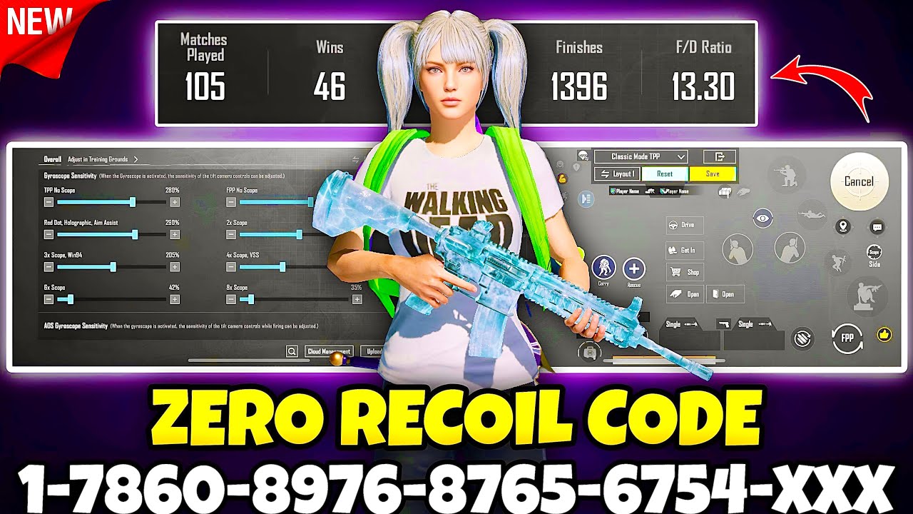 🔥Bgmi sensitivity settings 2026 🥵 | Bgmi best sensitivity settings 😱| Zero recoil sensitivity bgmi.