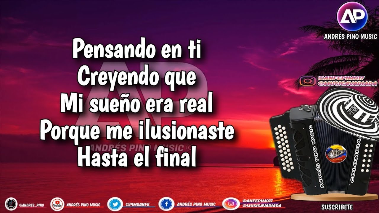 Pensando En Ti - Nelson Velasquez | Letra