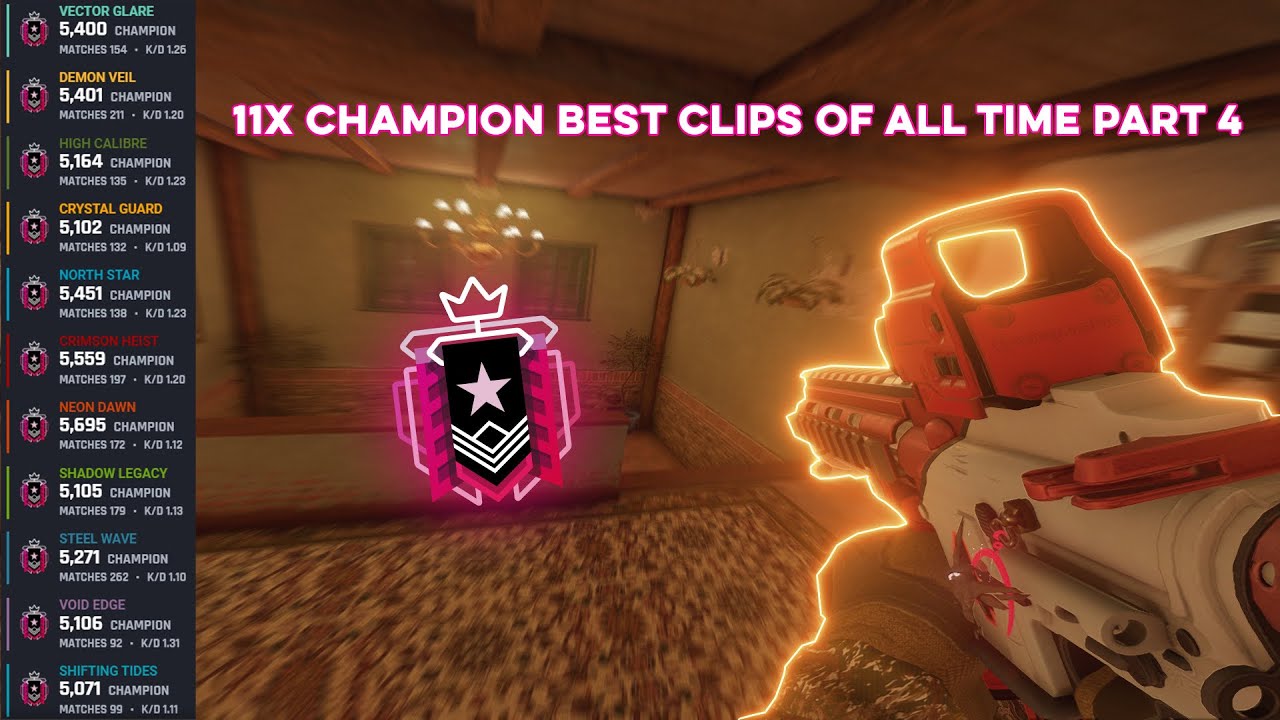 11x CHAMPION BEST CLIPS OF ALL TIME PART 4 Ranked Highlights - Rainbow Six Siege