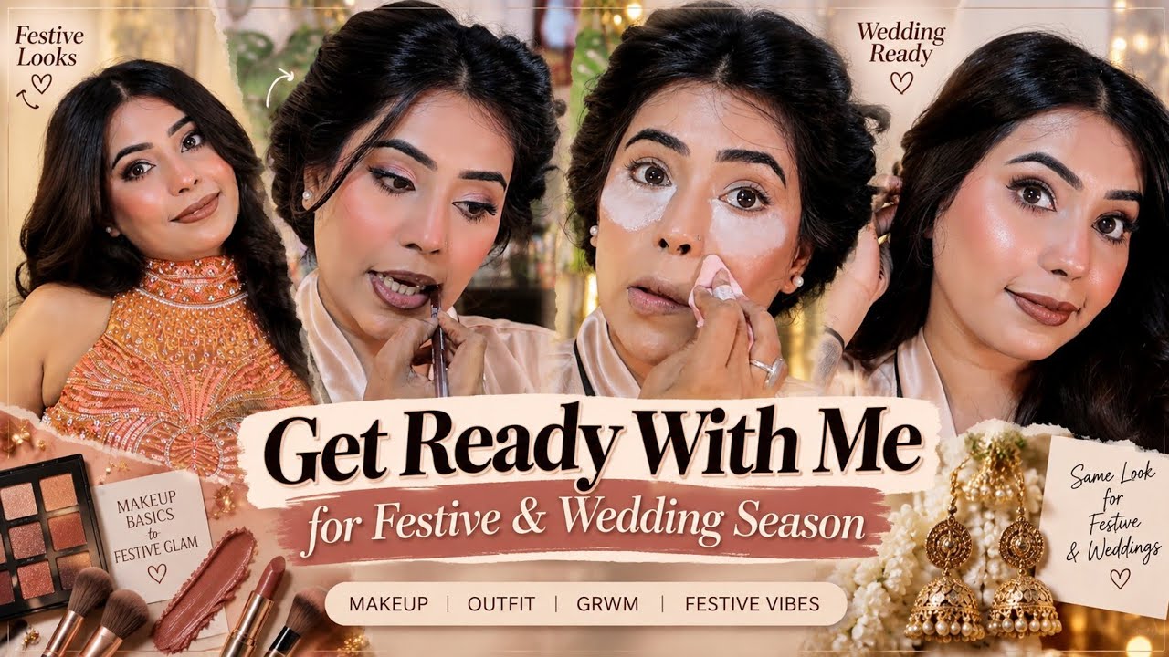 GRWM for festive season✨️🎀 step by step makeup tutorial✨️ #youtube #youtubevideo #trending #viral 