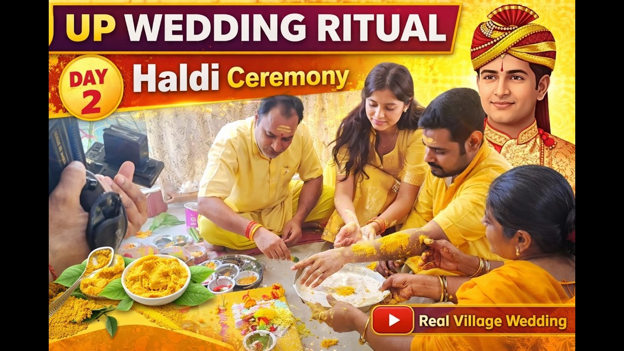 UP Wedding Haldi Ceremony | Day 2 Haldi function | Indian Wedding Vlog #upwedding #haldiceremony