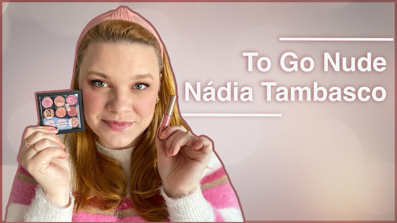 MAKE PARA OLHOS - Usando paleta Nude da N&aacute;dia Tambasco by Oc&eacute;ane e brilho labial Obsession.