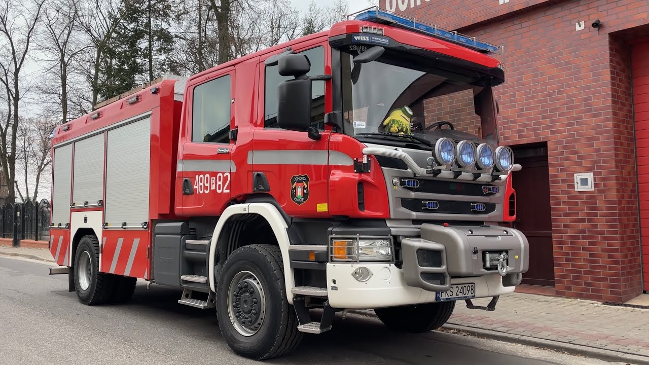 OSP ŚMIGIEL - POKAZ WYPOSAŻENIA BOJOWEGO JEDNOSTKI! CIĘŻKA SCANIA, MAN I FORD W PODZIALE!