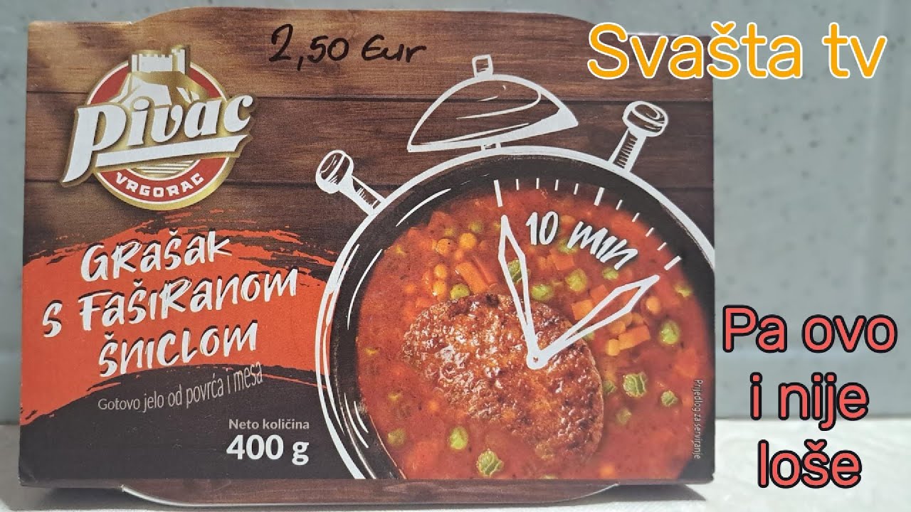 Gotova jela - Grašak sa faširanom šniclom - ovo je ok jelo, ocijena 8,5