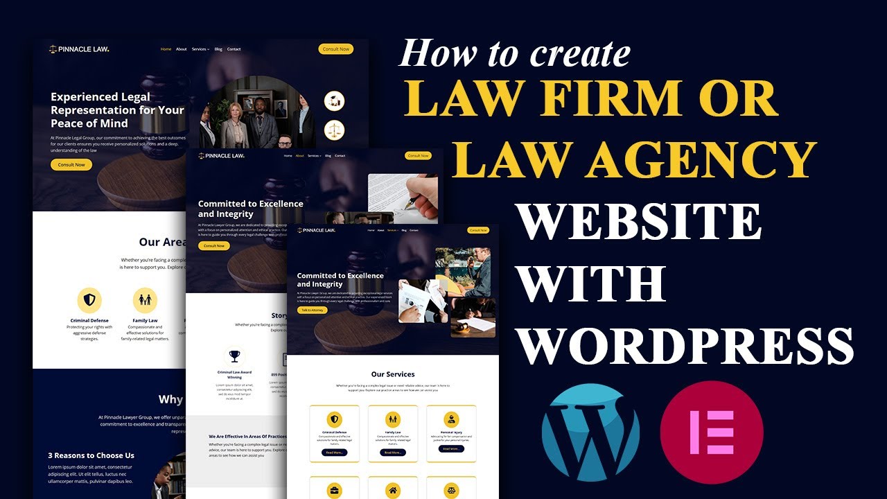 How to Create A Law Firm or Law Agency website For Free Using WordPress and Elementor