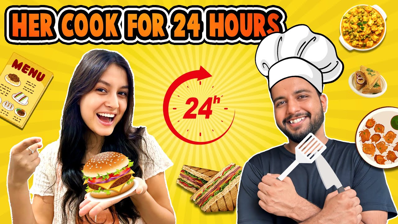 I became kanika's COOK for 24 HOURS😍 | Nitesh soni