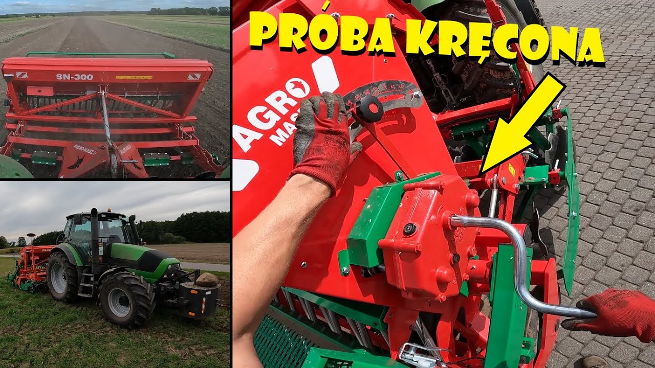 PRÓBA KRĘCONA W A-M SN300🌱SIEW ŻYTA HYBRYDOWEGO🌾Agro Dniówka #301