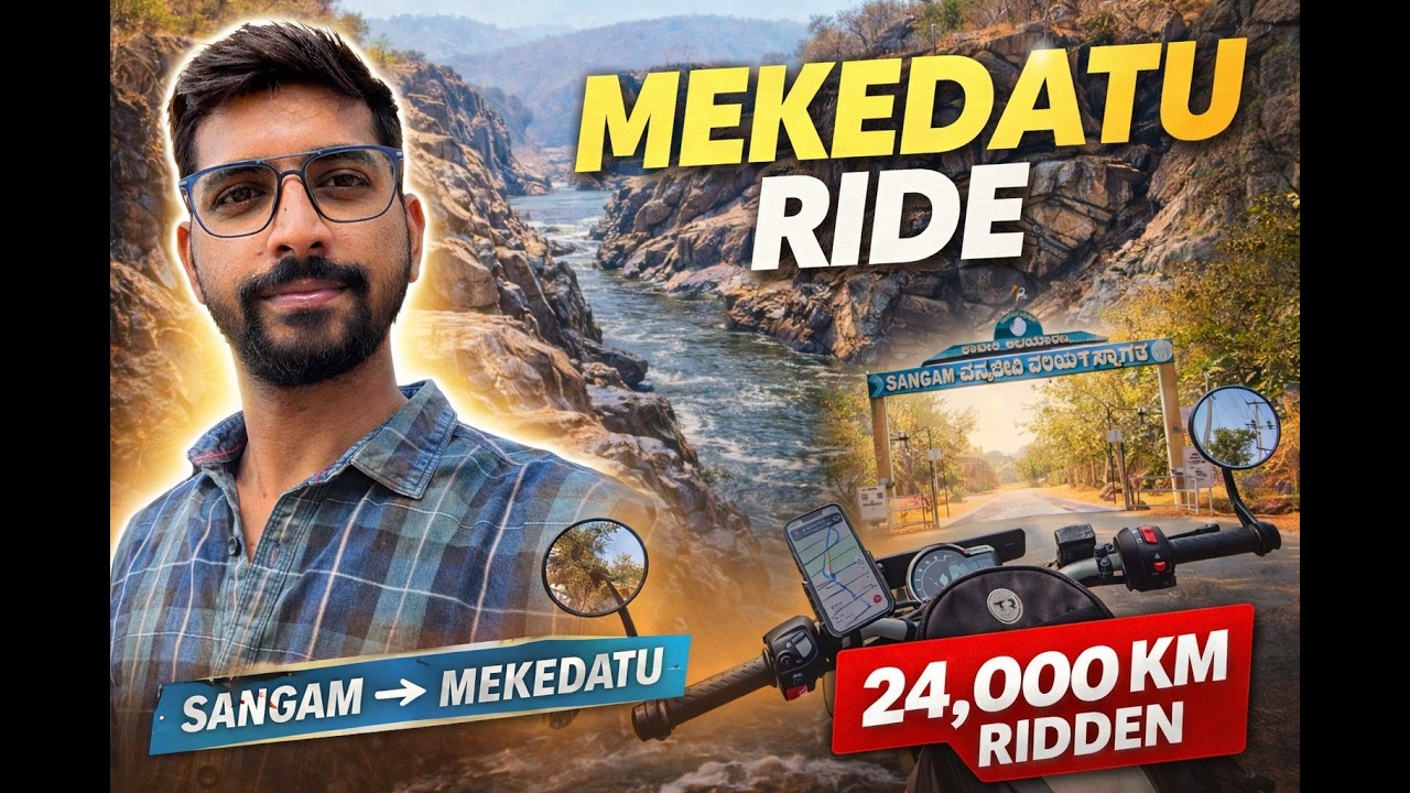 Bangalore to Mekedatu & Sangama Ride | Perfect 100KM Weekend Ride | 24,000 KM on My Bike