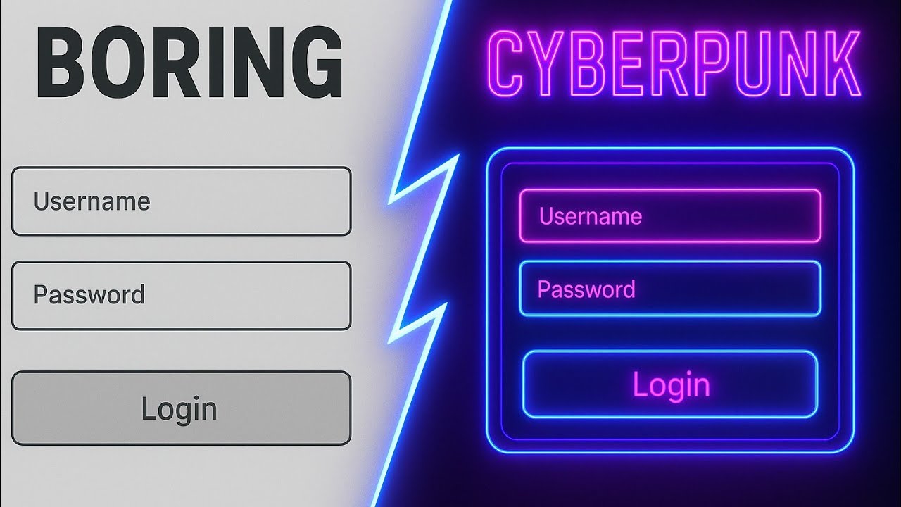 Stop Making Boring Login, USE THIS! | HTML CSS JavaScript Tutorial (Cyberpunk UI)