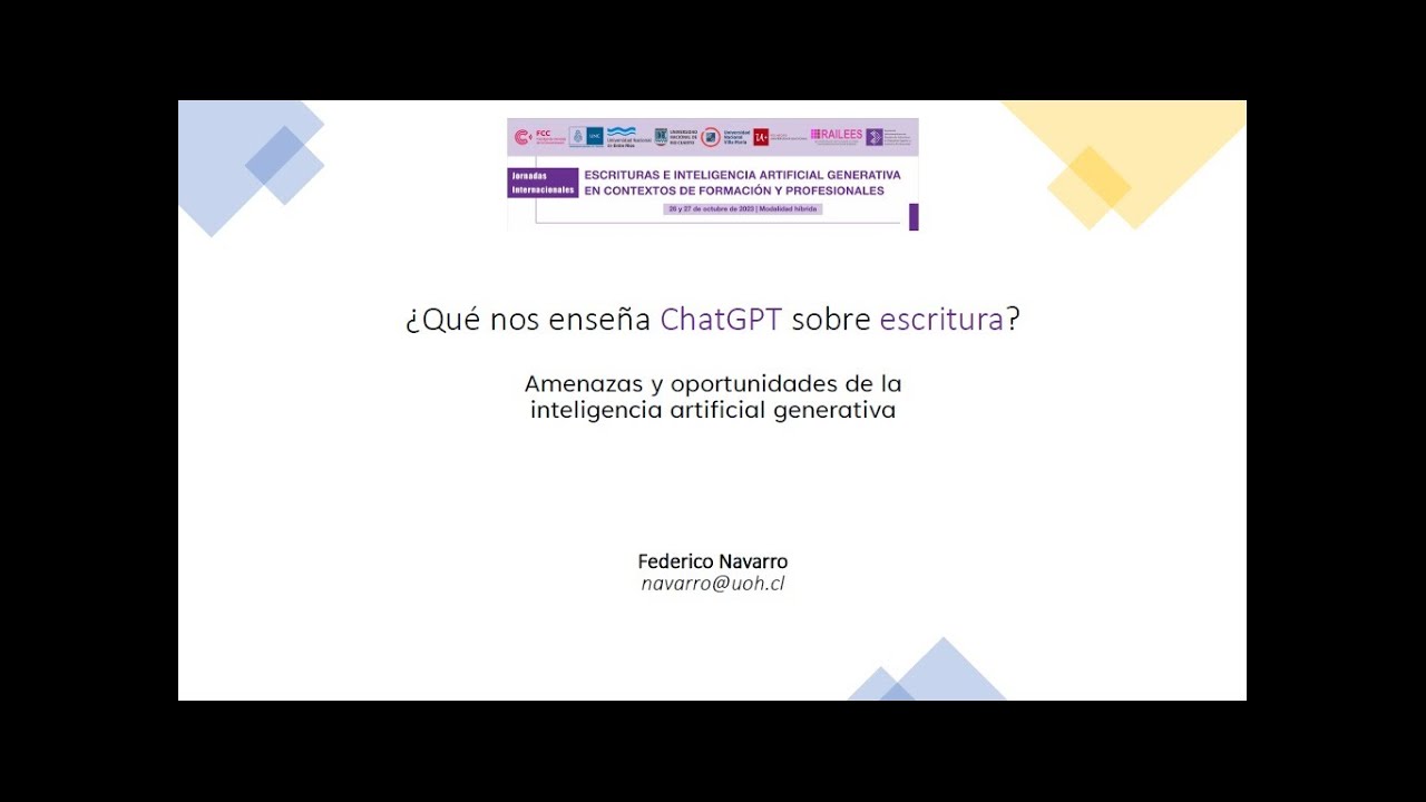 Conferencia ¿Qué nos enseña ChatGPT sobre escritura?