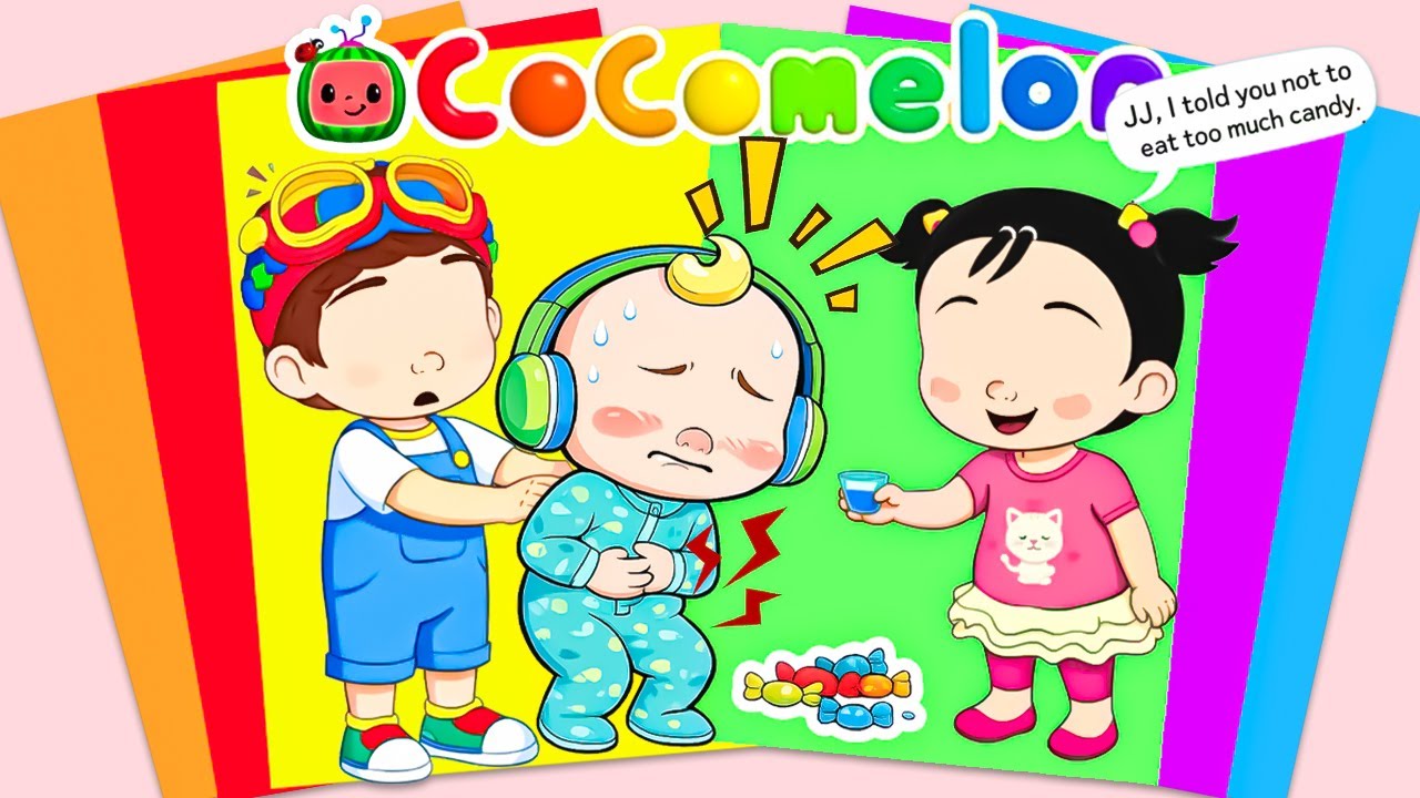 [✨paper diy✨] Cocomelon Sticker Book Decorating👑 Fun Activity with JJ, Cody & Cece!