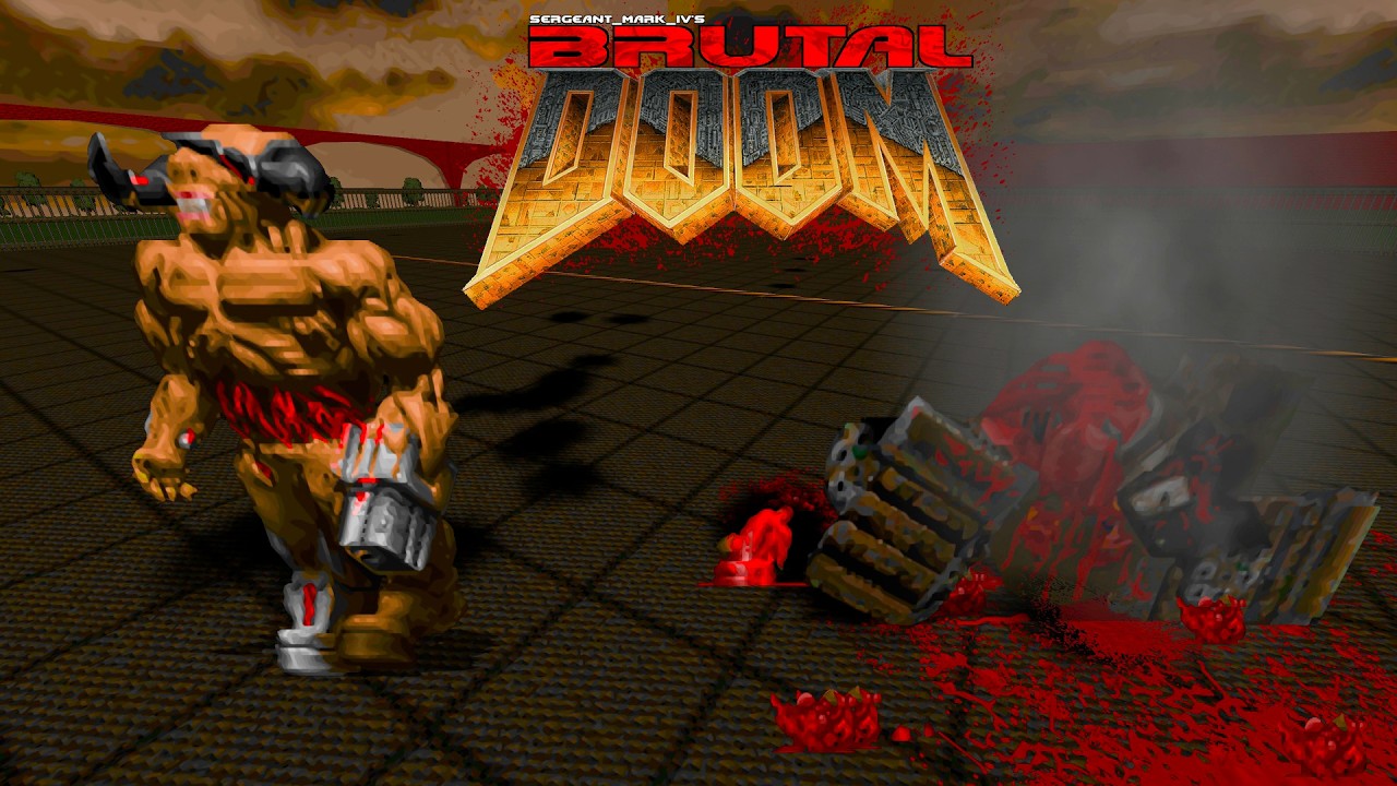 Cinematic battle | Juggernaut vs Cyberdemon | Brutal Doom II | Machinima Monster Infighting