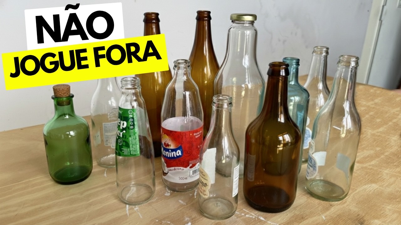 Essa foi a ideia mais fácil que eu já vi com garrafa de vidro!