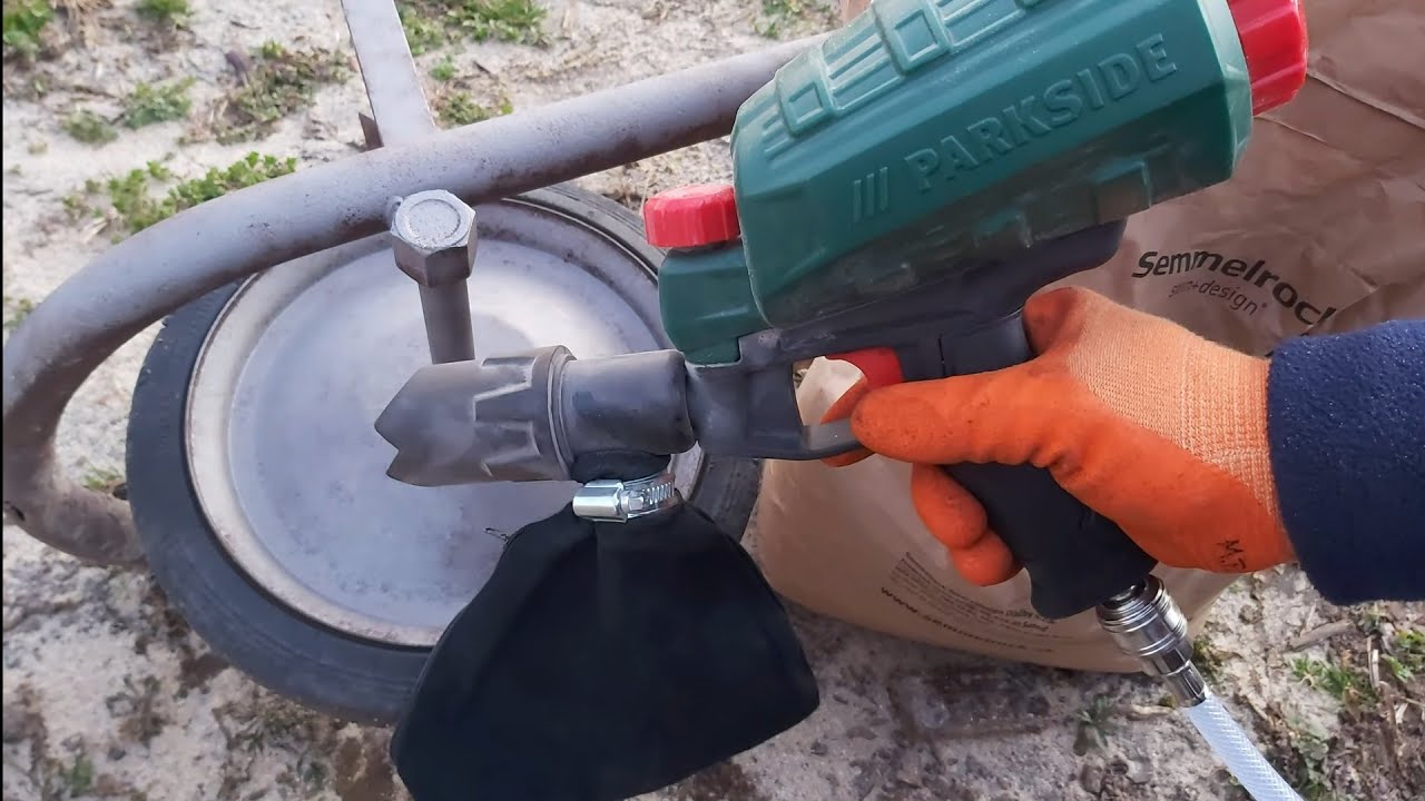 Parkside Pneumatic sanding gun pieskovanie  PDSP 1000 D5 + kompresor PKO 500 A2