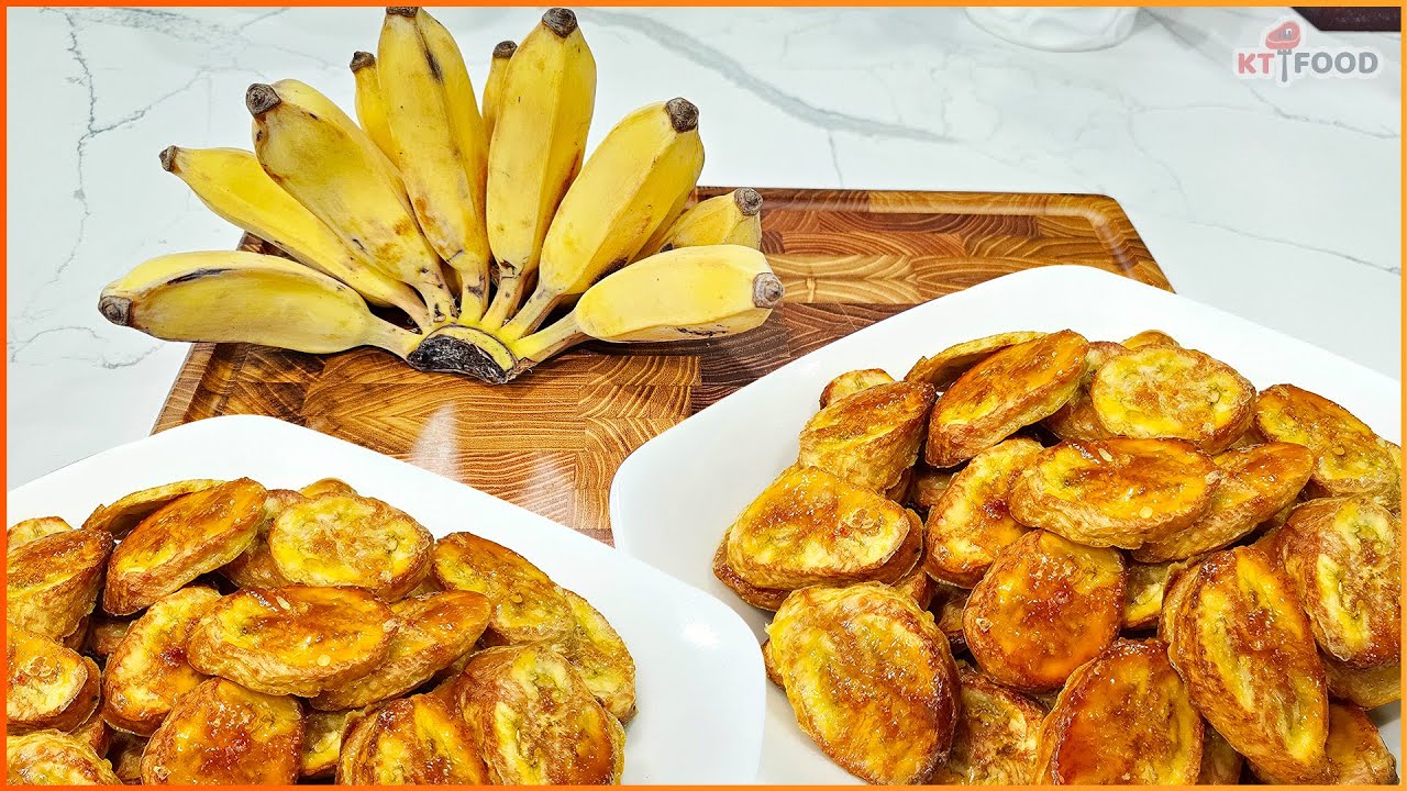 Làm Chuối Sấy Bằng Lò Nướng Giòn Ngon Không Cần Dùng Đường, Chỉ Cần 3 Nguyên Liệu | KT Food