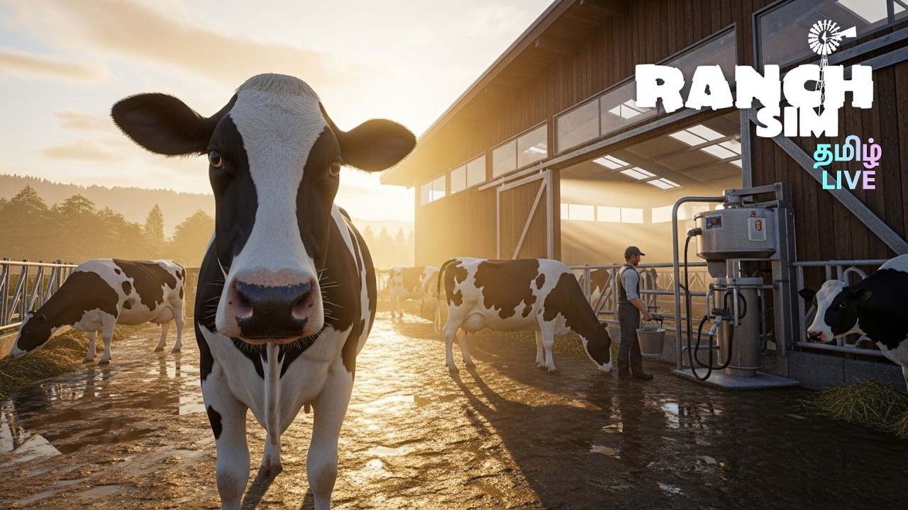 Ranch Simulator  SDA Lets try Wheat & Dairy Cows Farming Tamil GAMEPLAY Episode 08 LIVE🔴