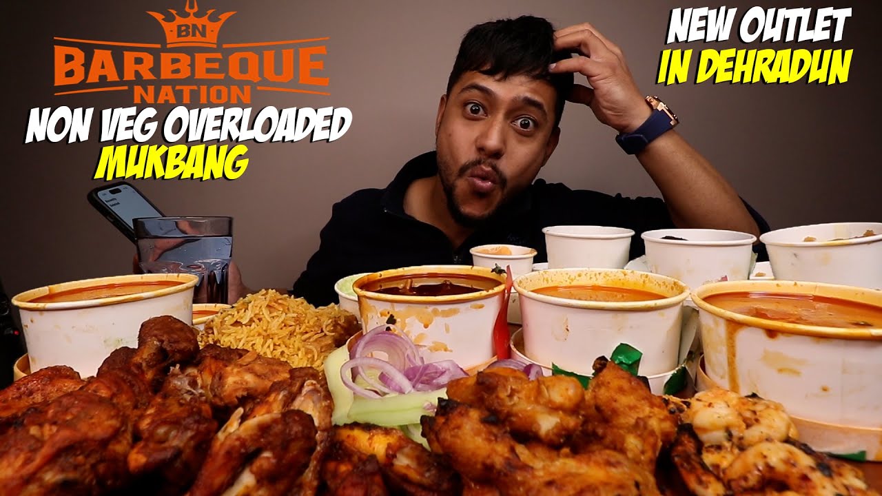 NON-VEG OVERLODED MEAL IN A BOX BY BARBEQUE NATION | NON-VEG MUKBANG | BARBEQUE NATION MUKBANG ASMR