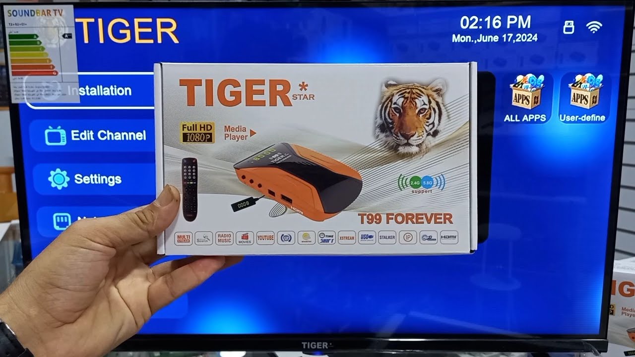 الجـــــديــــــــد😲على جهاز TIGER T99 FOREVER💥جهاز رائع تسعة تطبيقات متنوعة بدون صحن💯
