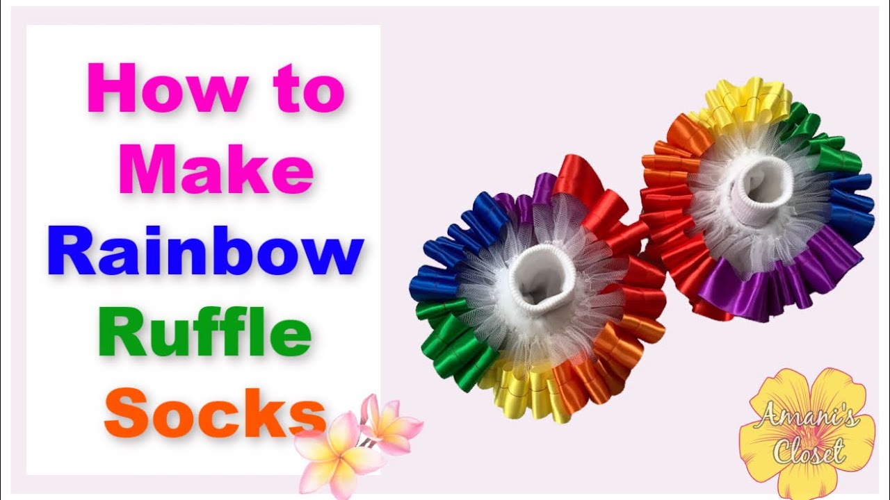 Rainbow Ribbon Socks Tutorial