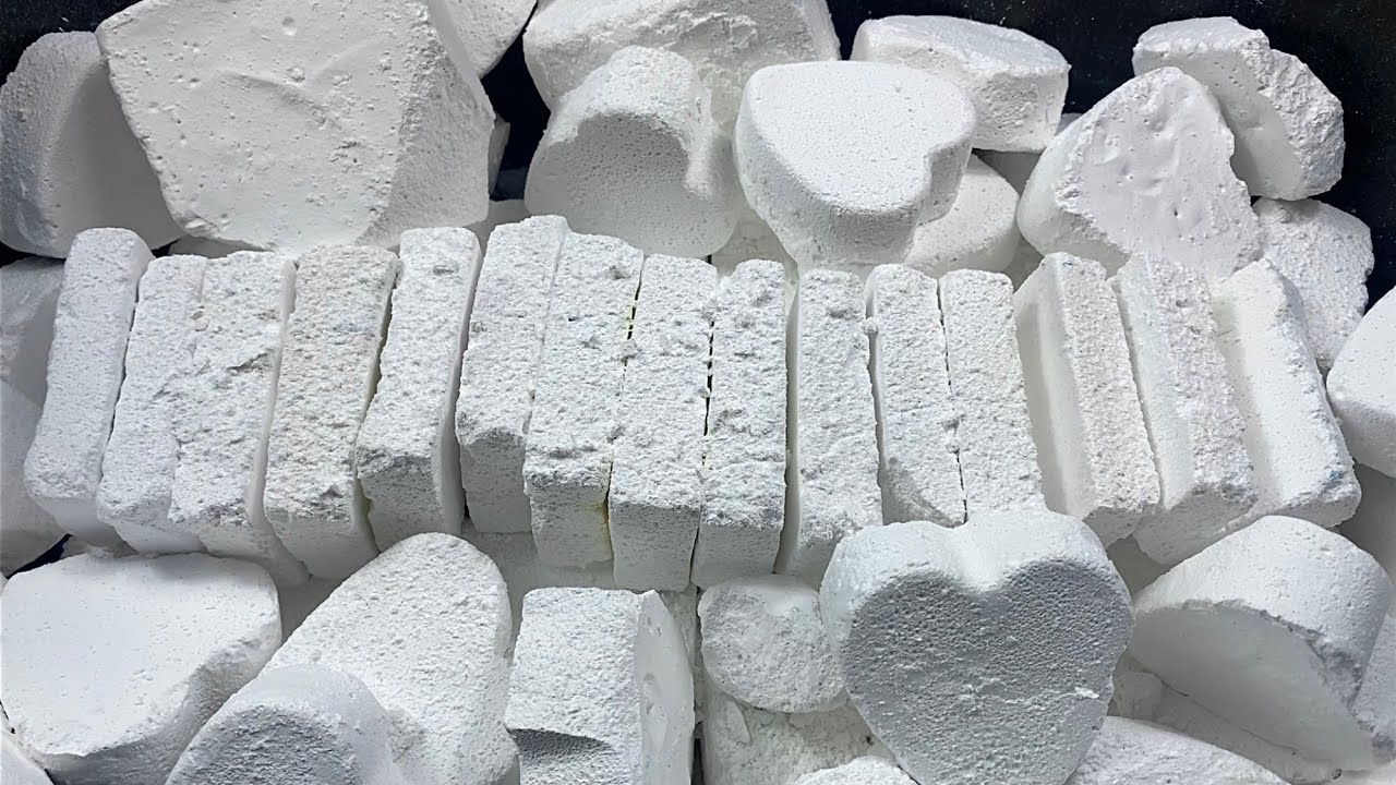 Blocks Hearts and Bars GYM CHALK Crush • Plain Crunch Crush ASMR