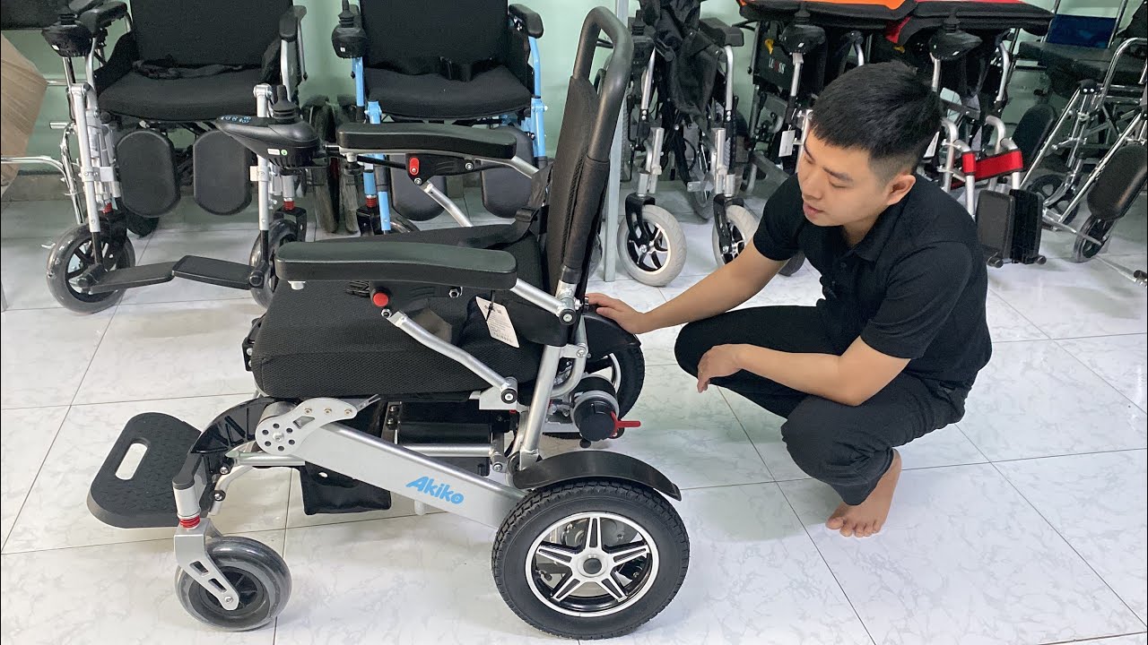 Xe Lăn Điện VIP-03 Dành Cho Người Già, Người Khuyết Tật, Nặng Chỉ 30KG | Siêu Thị Xe Lăn