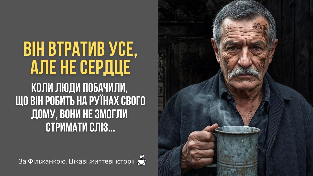 Його дім згорів дотла, але вранці він вийшов не просити, а пригощати...