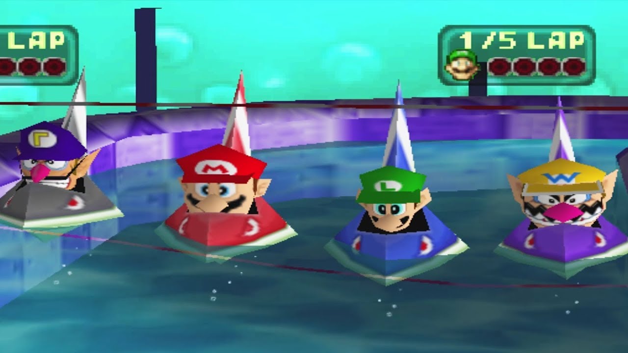 Mario Party 3 All Racing MiniGames - Mario Vs Luigi Vs Wario Vs Waluigi (Master Cpu)