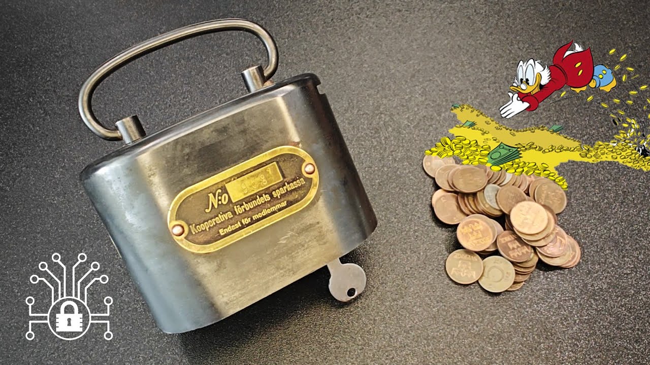 Swedish vintage coin box aka piggy bank 🇸🇪 [sparbössor with old coins]