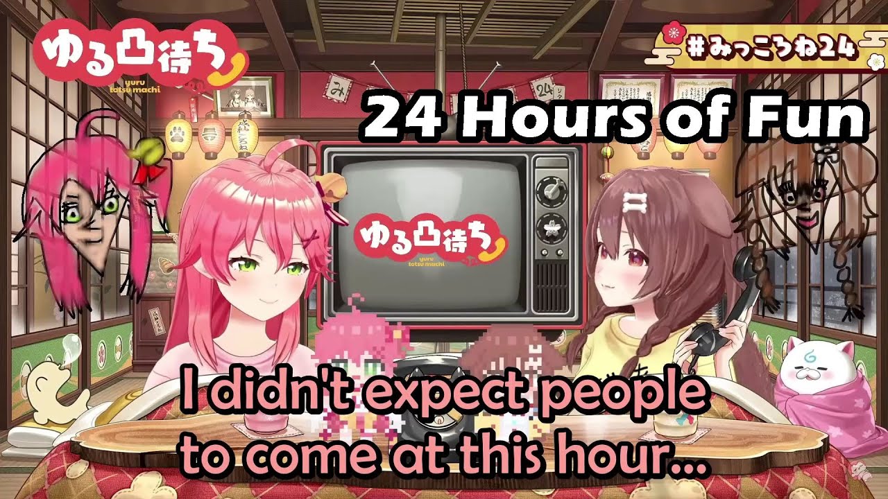 Korone and Miko's 24-Hour Streaming is Full of Fun with Many Hololive Members【Hololive English Sub】